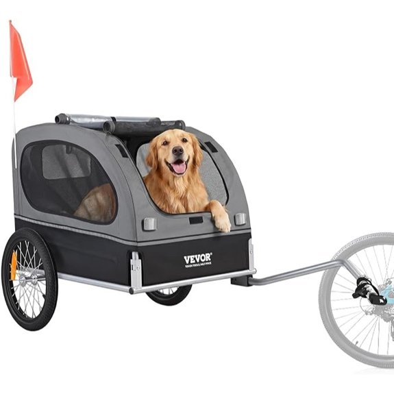 VEVOR Dog Bike Trailer 88 lb Capacity Foldable Quick‑Release Wheels