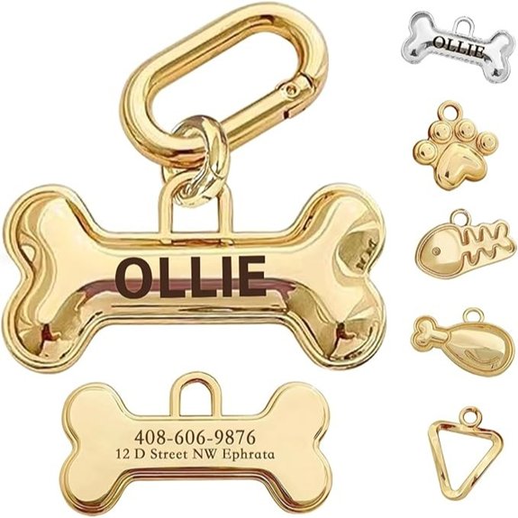 Stylish Double‑Sided Personalized Pet Tags (Brass)