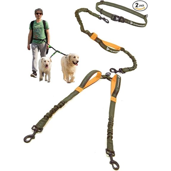 Pet Dreamland Double Dog Leash – Tangle‑Free Hands‑Free Premium Quality