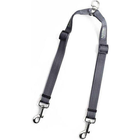Mighty Paw Double Dog Leash No Tangle Adjustable Split Lead for Two Dogs