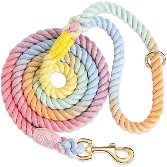 5 FT Handmade Rope Dog Leash for Small Medium and Large Dogs
