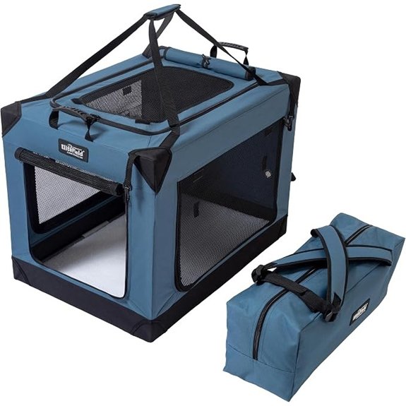 EliteField 4-Door Folding Soft Dog Crate Aluminum Frame (2-Year Warranty)