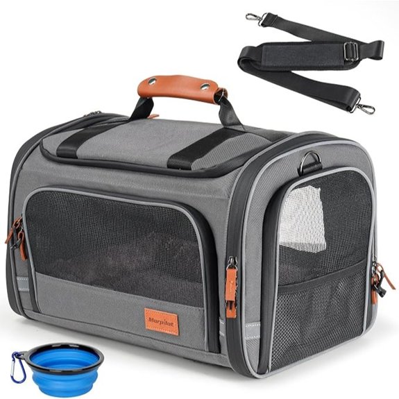 Morpilot Expandable Soft Cat Carrier for Air Travel 16 x 11 x 11in