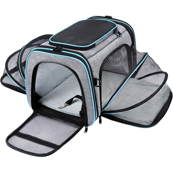 Airline Approved Expandable Soft Pet Carrier with Fleece Pad