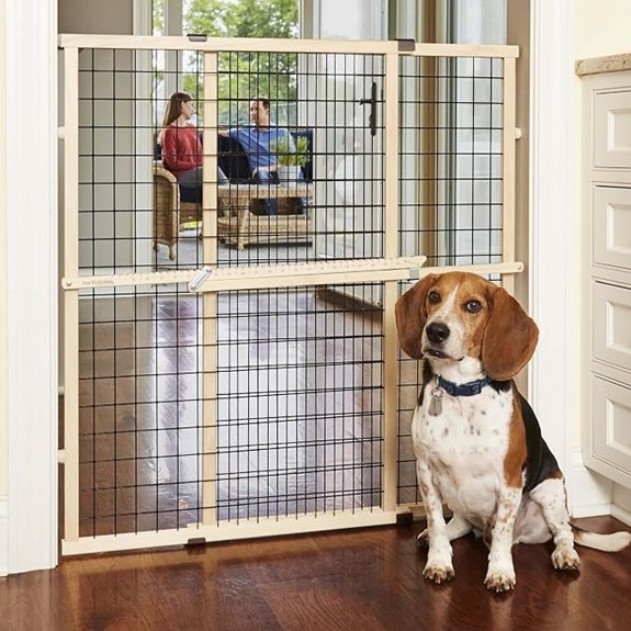 MYPET Wire Mesh Dog Gate – 29.5‑40 Expandable Tool‑Free 37 Tall