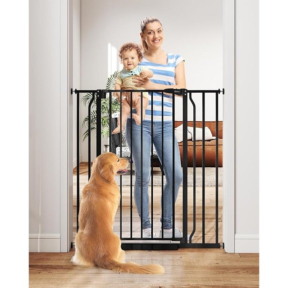 40 Extra Tall Baby Gate No Drilling Auto Close Dog Gate Black