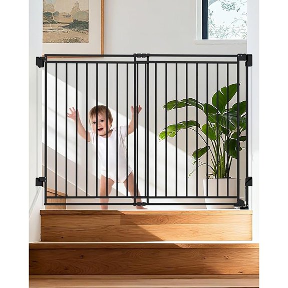 34-53 Baby Gate with Auto-Close Extra Tall Walk-Thru Door