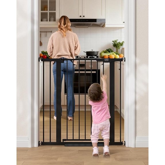InnoTruth 27-36.6 in Wide x 35.5 in High Extra Tall Baby Gate Black