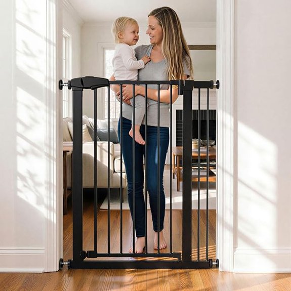 Fldofaves 42 Extra Tall Pet Gate (Black)