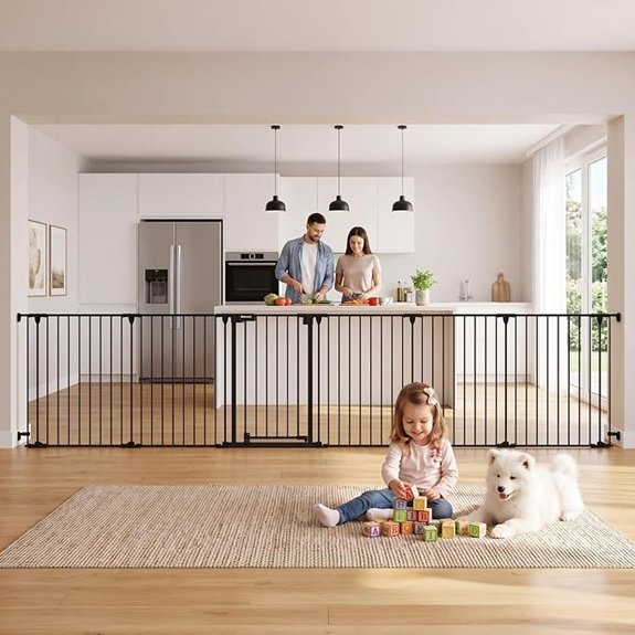 Mumeasy 150 Extra Wide Baby Gate Play Yard Long Dog Gate for Doorways