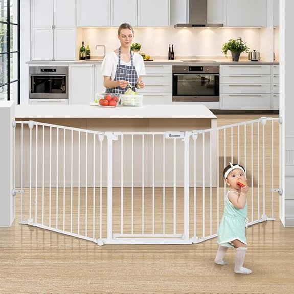 COMOMY 80 Extra Wide Baby Gate Dog Gate for House Stairs Doorways