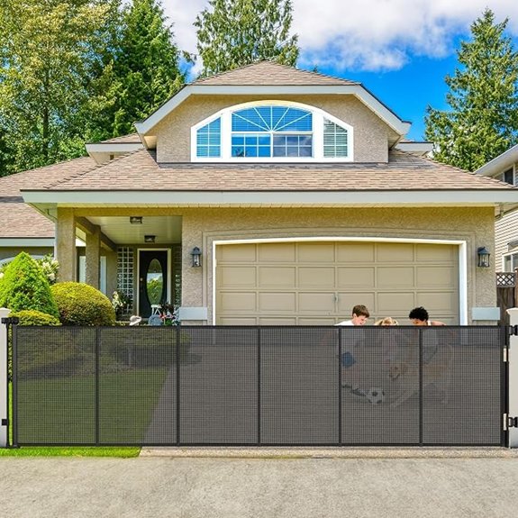 250 Extra Wide Baby Gate Retractable Dog Gate for Deck/Garage/Patio/Yard