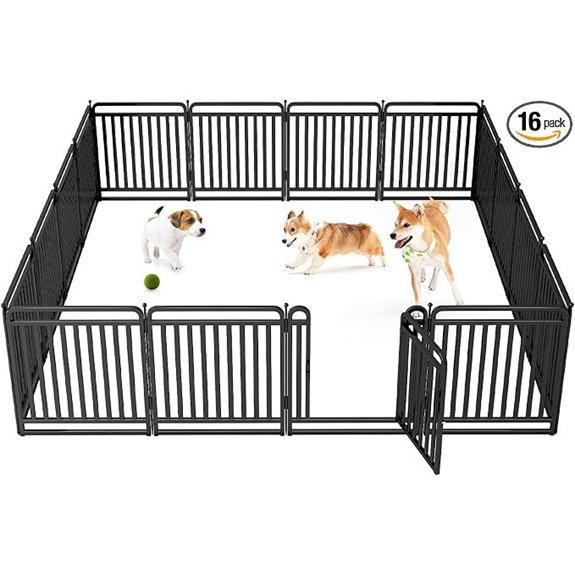 Foldable Dog Playpen 32 with Doors (16 Panels)