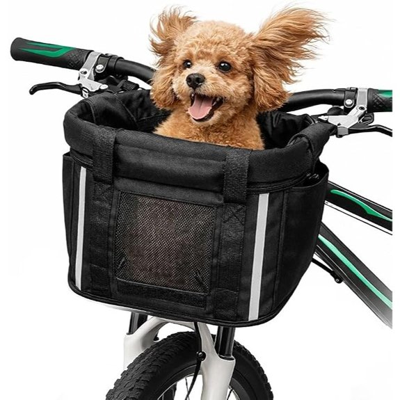 ANZOME Bike Basket Foldable Front Handlebar Carrier with Quick Release