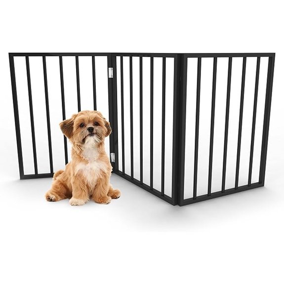 PetMAKER 3-Panel Foldable Indoor Dog Gate (Black)