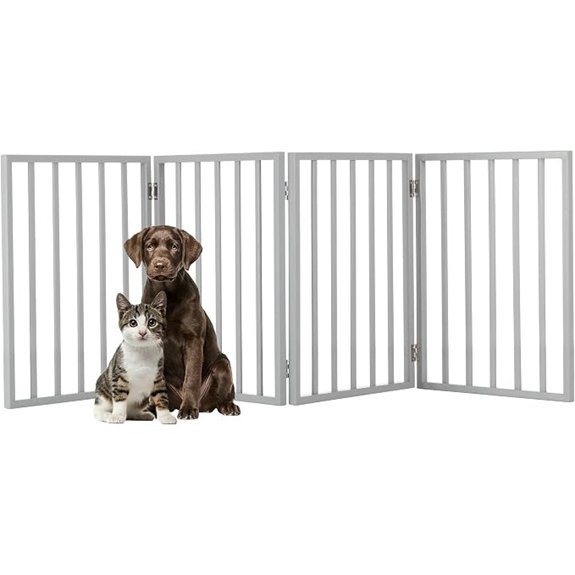 PetMAKER 4-Panel Foldable Dog Gate (Gray)