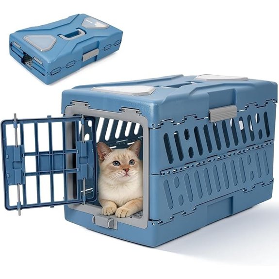 Pet Carrier for Cats & Small Dogs Foldable Hard Cat Carrier