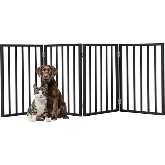 PETMAKER 4-Panel Indoor Foldable Dog Gate (Black)