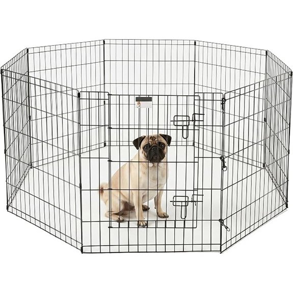 PETMAKER Foldable Metal Dog Playpen with Door (8 Panels)