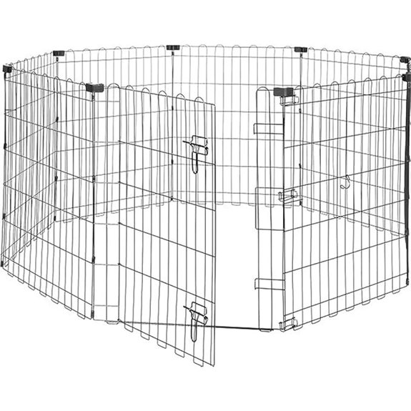 Amazon Basics Foldable Octagonal Dog Playpen 8 Panels 30 Black