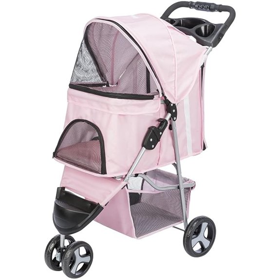 Trixie Foldable Pet Stroller with Cover & Cup Holder