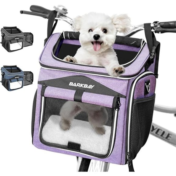 BARKBAY Dog Bike Basket Carrier (Foldable Reflective)