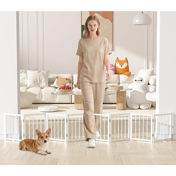 Snuowu 16 Foldable Dog Gate (White)