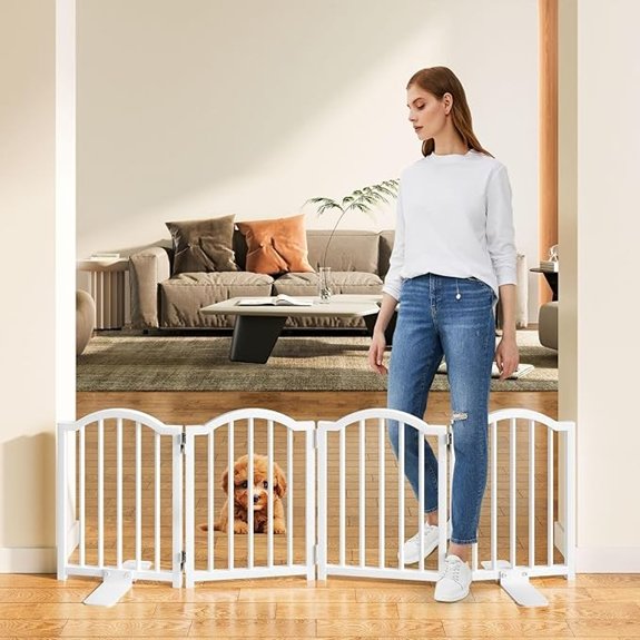 Snughome Indoor Dog Gate 16 High Foldable 48 Wide White