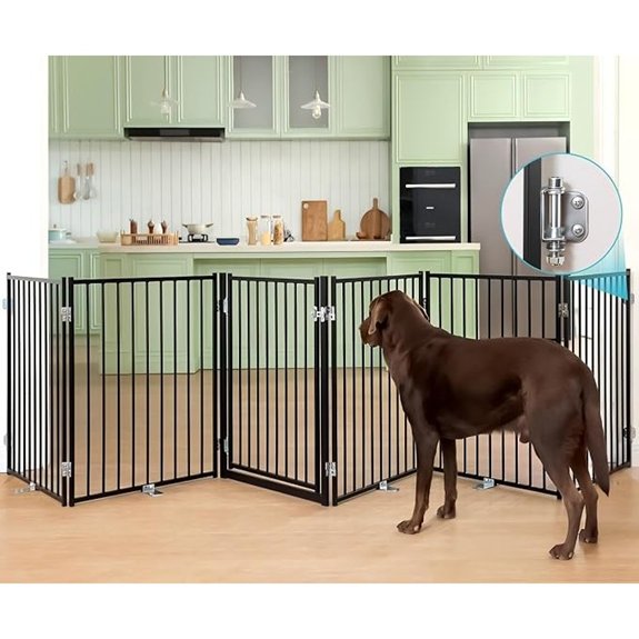 No Pawblems Freestanding Dog Gate with Door for Indoor & Outdoor 30'' Tall