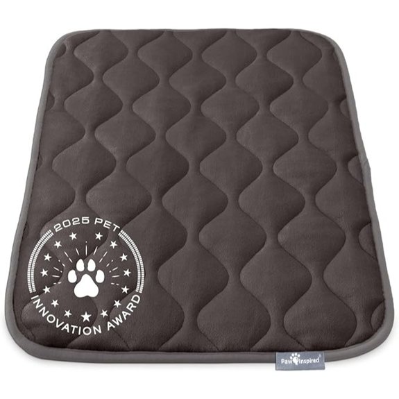 Paw Inspired Washable Padded Crate Mats for Dogs Gray 29x18 Inch