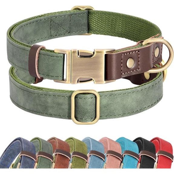 green medium dog collar