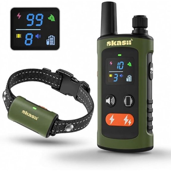 Training Collar for Dogs with Remote Control Green