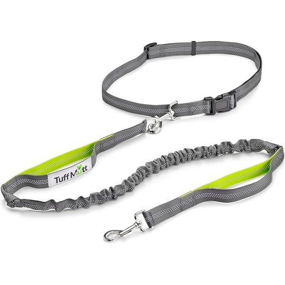 Tuff Mutt Waist Hands Free Dog Leash for Walking Running Hiking