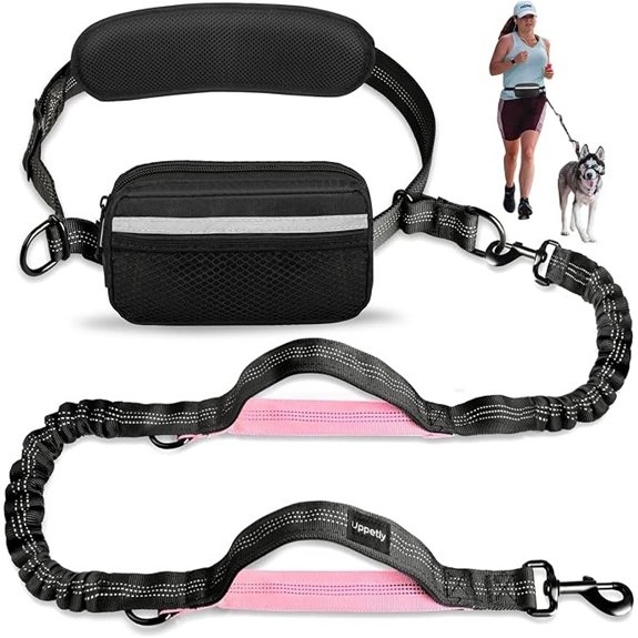 Uppetly Hands-Free Dog Leash with Waist Belt (Large)