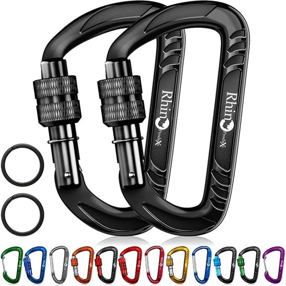 Rhino Produxs 12kN (2697 lbs) Heavy Duty Carabiner Clips