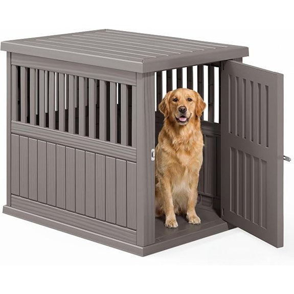 Fancyango Heavy Duty Dog Crate Furniture (Grey)