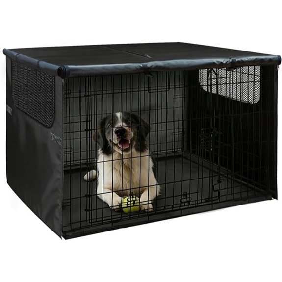 Heavy Duty Dog Crate Cover 48 Oxford Cloth (Black)