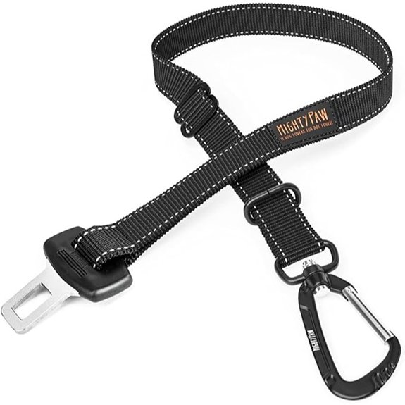 Mighty Paw Dog Seat Belt for Car Heavy-Duty Aviation Aluminum Carabiner