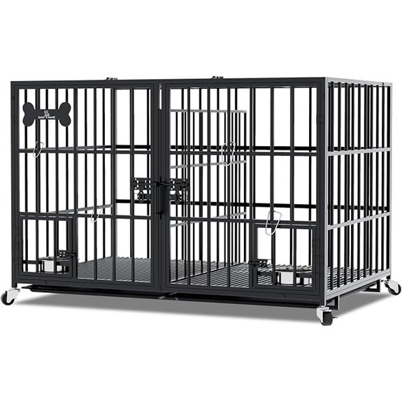 heavy duty double dog crate