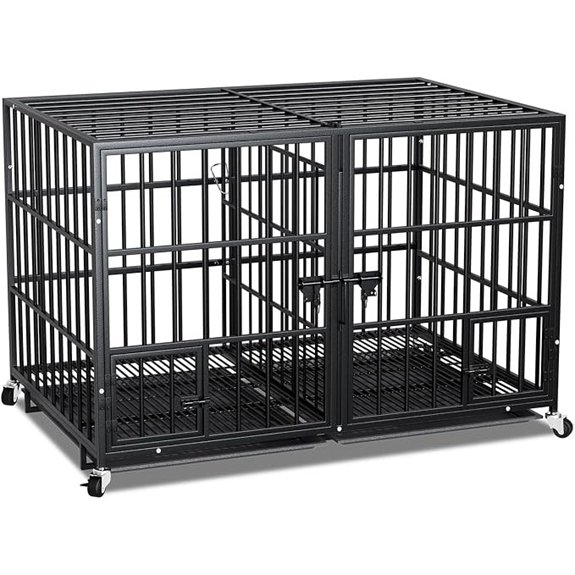 heavy duty double dog crate