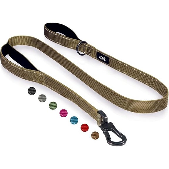 Twoear 6FT 1IN Heavy Duty Dog Leash for Large Dogs with 2 Padded Handles