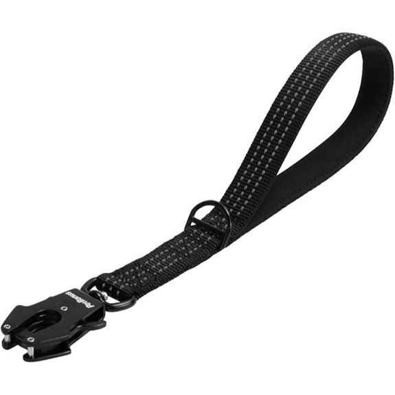 PetBonus Heavy Duty Short Dog Leash 12 Nylon Lead with Quick Release Clip