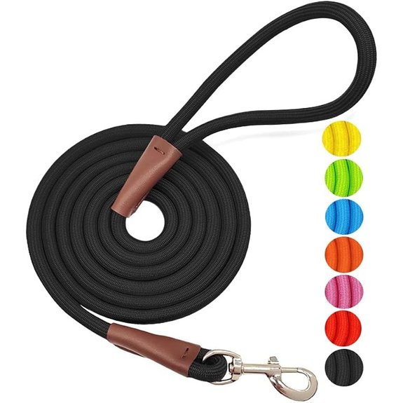 MayPaw Heavy Duty Nylon Dog Leash – 10ft with Leather Connection