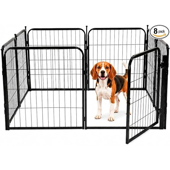 Outdoor Dog Playpen - 24 Heavy-Duty Metal Fence