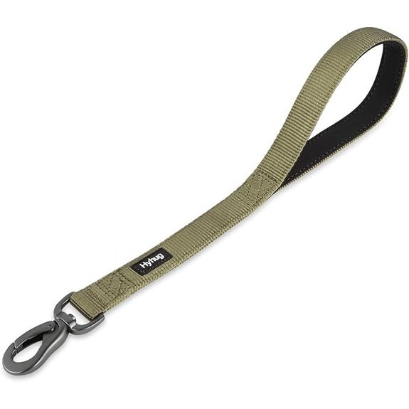 Hyhug Short Dog Leash 18 Heavy Duty Nylon with Padded Handle