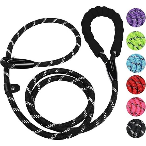 Dog Leash 6 FT Heavy Duty Dog Leashes with Comfortable Padded Handle,Black
