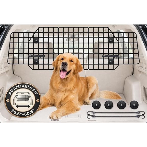 FEED GARDEN Dog Car Barrier for SUV Heavy Duty Steel Wire Mesh Pet Divider