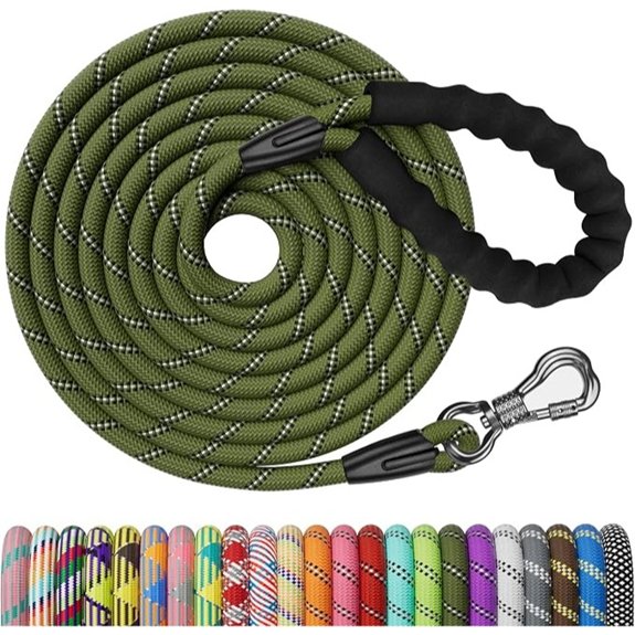 NTR Heavy Duty 15FT Dog Leash with Reflective Threads