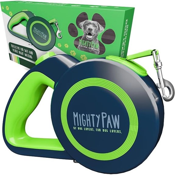 Mighty Paw Retractable Dog Leash Heavy Duty for Small Medium & Large Dogs