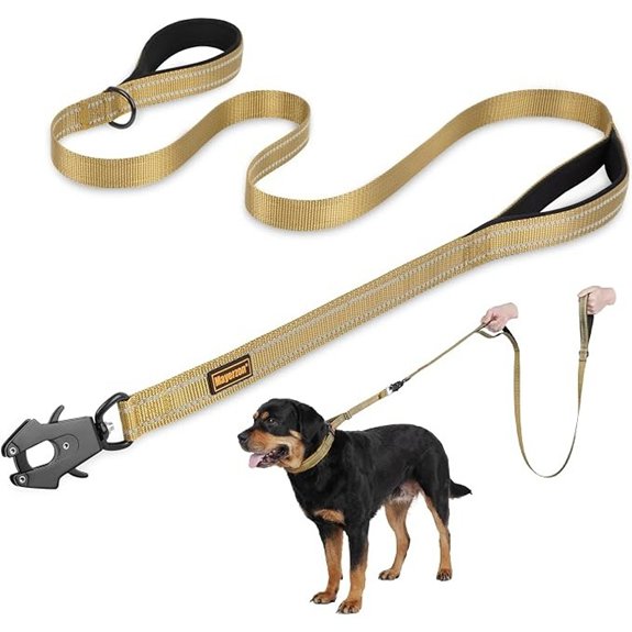 Mayerzon 6FT Tactical Heavy Duty Dog Leash No Pull with 2 Padded Handles